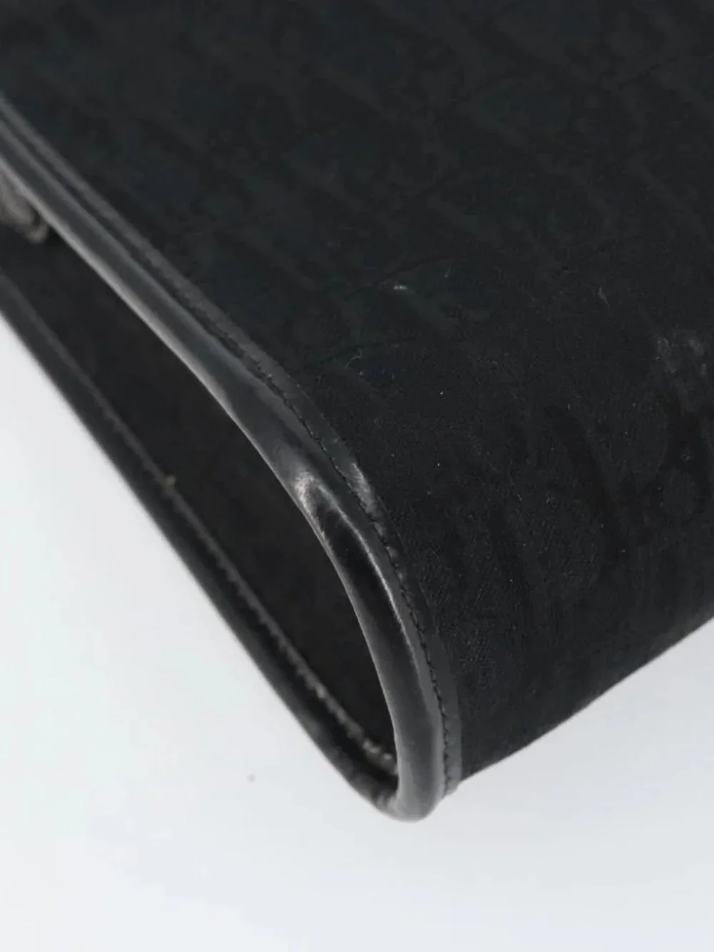 Christian Dior Trotter Canvas Shoulder Bag Black Gold - Picture 10 of 16